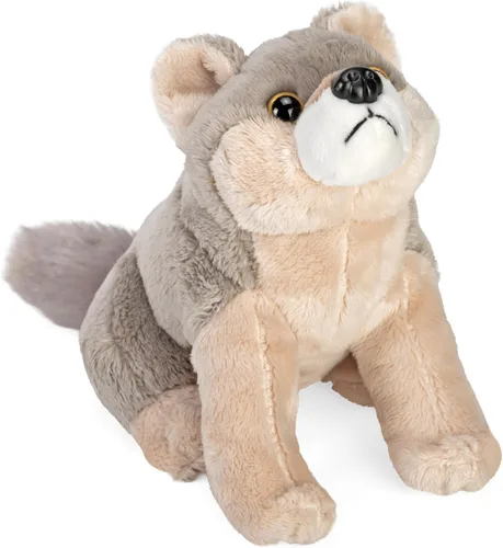 Wild Republic Wild Calls Wolf, auténtico sonido de animal, animal de peluche, 8 pulgadas, regalo para niños, juguete de peluche, botellas de agua