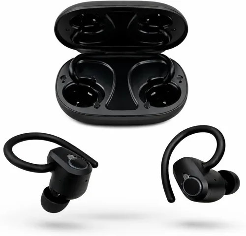 Miniatura 9 de Auriculares inalámbricos Bluetooth 5.3 con ganchos para los oídos, pantalla de alimentación LED de 52 horas de reproducción, IPX7 impermeables