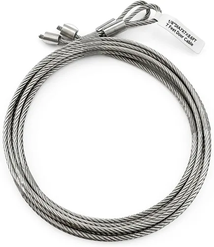 Cables de resorte de torsión para puerta de garaje de 8.6 pies, cable de elevación de acero galvanizado de 7 x 7 pulgadas de diámetro, cable de