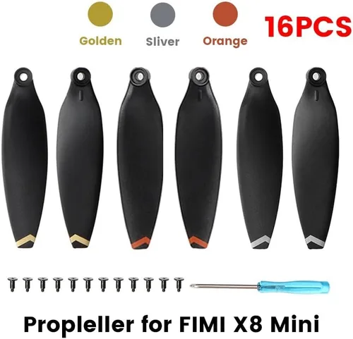 Miniatura 2 de SeiZed 8/16 piezas de repuesto para hélices de dron, hélice CW/CCW de liberación rápida para accesorios FIMI X8 Mini (Color blanco Combo 2)
