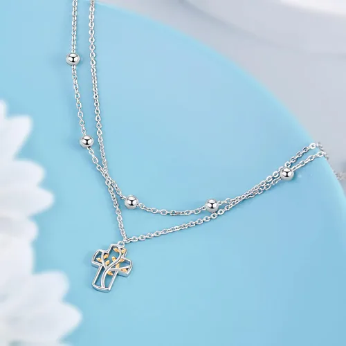 Miniatura 70 de CHIC & ARTSY Tobilleras de plata de ley S925 para mujer, pulsera de tobillo ajustable multicapa para playa, joyería de verano para mujer, de 10 a 11