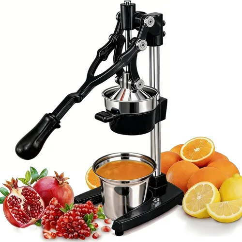Exprimidor manual de 19 pulgadas de altura, extra alto, comercial, de hierro fundido, prensa manual para naranjas, cítricos, limones, limas, pomelos
