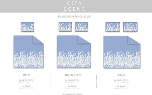 Miniatura 7 de City Scene - Juego de funda de edredón tamaño King, ropa de cama 100% algodón suave para comodidad durante todo el año, juego de cama de 3 piezas