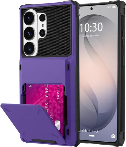 Miniatura 128 de Funda tipo cartera para Samsung Galaxy S22 Ultra con 4 ranuras para tarjetas de crédito a prueba de golpes, funda híbrida de protección reforzada