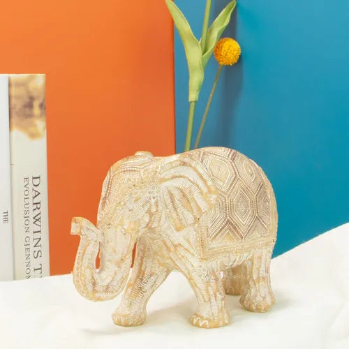 Miniatura 5 de Estatua de elefante de estilo bohemio, escultura de arte moderno, adorno de decoración del hogar de Feng Shui para dormitorio, oficina, sala