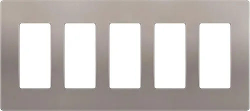 Miniatura 106 de ENERLITES Placas de pared decorativas sin tornillos, cubiertas de tomacorrientes seguras para niños, tamaño de 4 posiciones, 4.68" H x 8.30" L, Negro