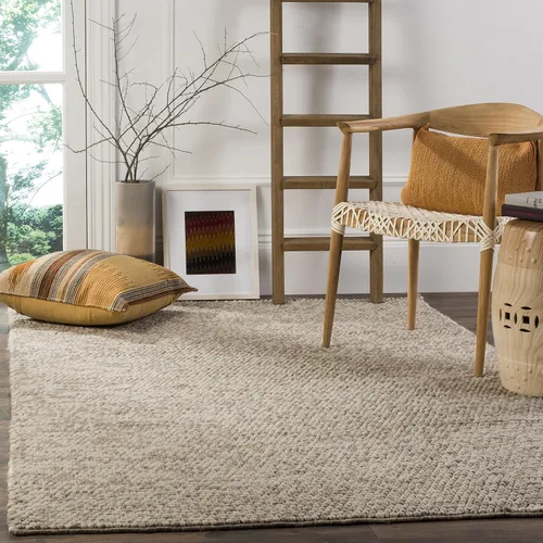 Miniatura 40 de SAFAVIEH Natura Collection - Alfombra decorativa, 2 x 3 pies, color beige, mezcla de lana hecha a mano, diseño texturizado, ideal para pasillo