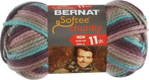 Miniatura 32 de Ovillo sólido Bernat Softee Chunky, Acrílico, Rojo Berry, Paquete de 1
