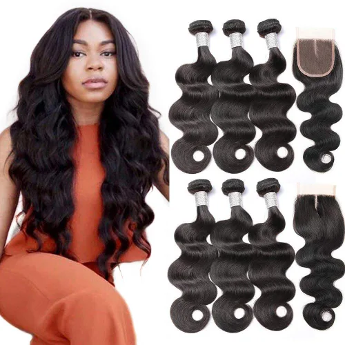 Miniatura 9 de Wingirl Mechones de cabello humano brasileño ondulado 3 paquetes de doble trama 10A