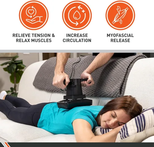 Miniatura 4 de Body Sport Masajeador Profesional de Doble Velocidad Terapéutico y Vibración para Alivio del Dolor y de los Músculos Adoloridos – Herramienta
