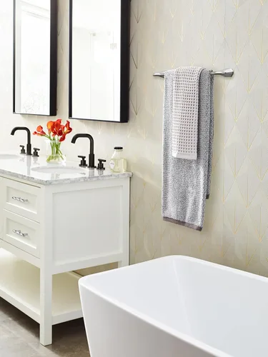 Miniatura 2 de Amerock BH3604326 Toallero cromado Toallero de 18 pulgadas (17.992 in) San Vicente Toallero de baño Accesorios de baño Accesorios de baño
