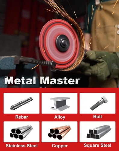 Miniatura 6 de Rueda de corte de diamante EZARC de 4 1/2 x 7/8 pulgadas para metal, rueda de corte con más de 5000 cortes en barras de refuerzo, acero, hierro