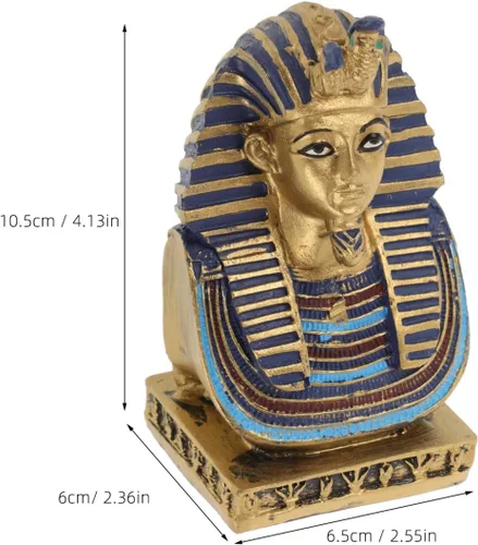 Miniatura 5 de FOMIYES Figura del antiguo Egipto, estatua de faraón egipcio, resina, figura de tutankamón, figura de escultura del antiguo Egipto, adorno