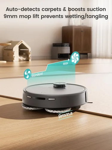 Miniatura 8 de Lefant LiDAR Robot aspiradora y trapeador, succión de 20000 Pa, 90 días de autovaciado, prevención de obstáculos, lavado y secado automático