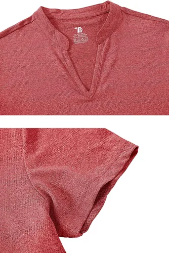 Miniatura 6 de YSENTO Camisetas polo de golf de ajuste seco para mujer manga corta cuello en V sin cuello camisetas deportivas