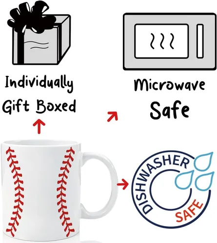 Miniatura 5 de Dnuiyses - Taza de béisbol novedosa para amantes del béisbol, mujeres, hombres, fanáticos de los deportes de béisbol, regalo divertido para amantes