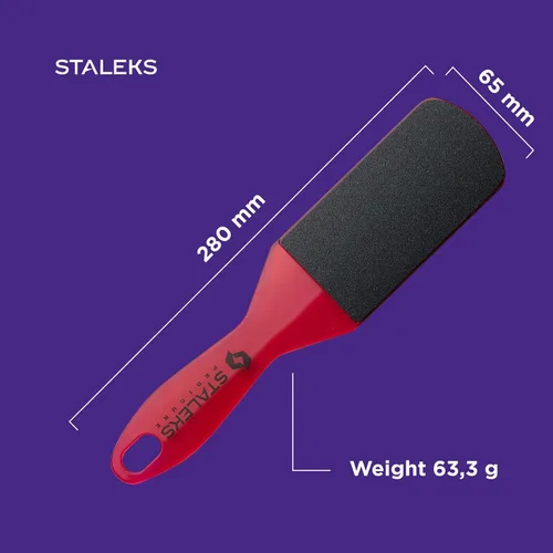 Miniatura 7 de STALEKS PRO Expert 10 Tipo 2 - Lima de pie de plástico (grano 80/120), herramienta ergonómica de pedicura de doble cara para callos y piel