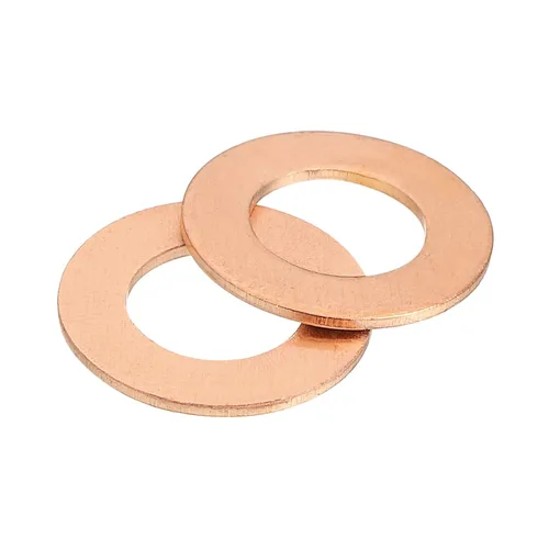 Miniatura 35 de uxcell Arandela Plana M6, 50 Piezas Arandelas de Anillo Plano de Cobre de 12mm de Diámetro Exterior Junta de Sellado de Metal para Tornillos, Pernos