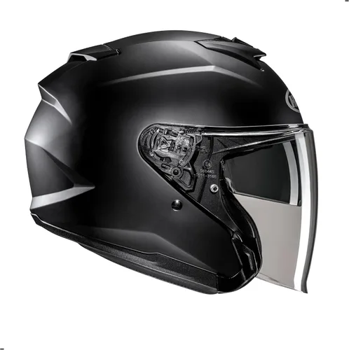 Miniatura 3 de HJC i31 Casco de motocicleta de cara abierta, aprobado por DOT (negro semi plano, XXL)
