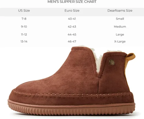 Miniatura 7 de Dearfoams Alpine Brixen - Botas cómodas de espuma viscoelástica para interiores y exteriores para hombre