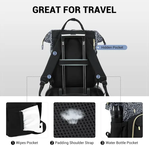 Miniatura 4 de LOVEVOOK Mochila universitaria para laptop, mochila de viaje de 15.6 pulgadas para la universidad, mochila de trabajo impermeable para mujer