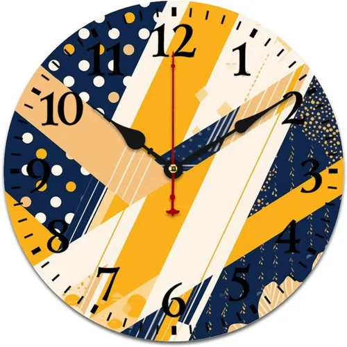 Miniatura 13 de Relojes de pared de 10 pulgadas, sombrero de Navidad, flamenco, reloj colgante de madera, silencioso, sin tictac, números arábigos, estilo país