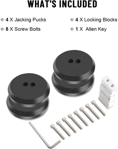 Miniatura 7 de Samman Corvette Jack Pucks - Adaptador de aluminio compatible con Chevrolet Corvette C5 C6 C7 C8, almohadillas de elevación sin enjuague compatibles