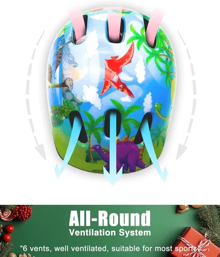 Miniatura 2 de Cascos para niños y niñas, casco de bicicleta multideportivo ajustable desde niños pequeños hasta jóvenes con certificado CPSC Flor azul