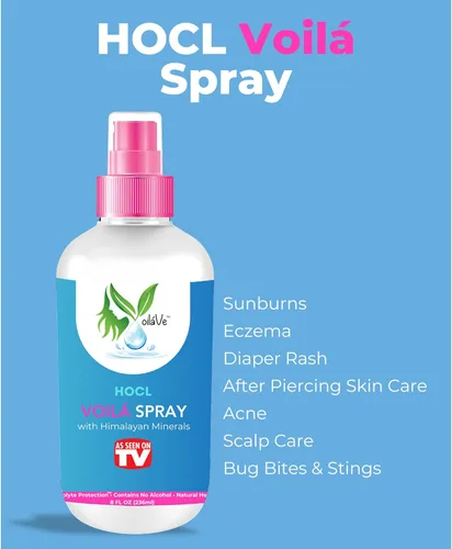 Miniatura 4 de VoilaVe HOCL Spray Spray de ácido hipocloroso para la piel HOCL Tónico facial y corporal para acné, cicatrices, enrojecimiento, irritaciones