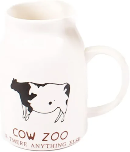 ZaH Botella de leche de cerámica de 8 onzas para la mañana, tazas para el hogar, oficina, escuela, restaurante, club, fiesta, taza de leche, taza de