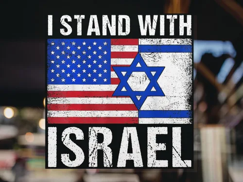 Adhesivo con la bandera de Israel I Stand with Israel Flag Sticker Support Israel Sticker | Interior Nuestro Uso Exterior | AWPS145 (5.5 pulgadas x