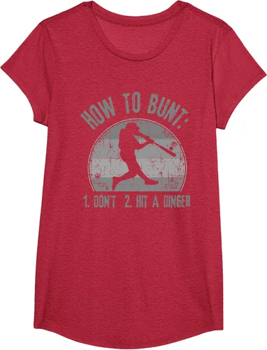 Miniatura 74 de Cómo Bunt Don't Hit A Dinger - Camiseta divertida de béisbol y sóftbol, Negro, S