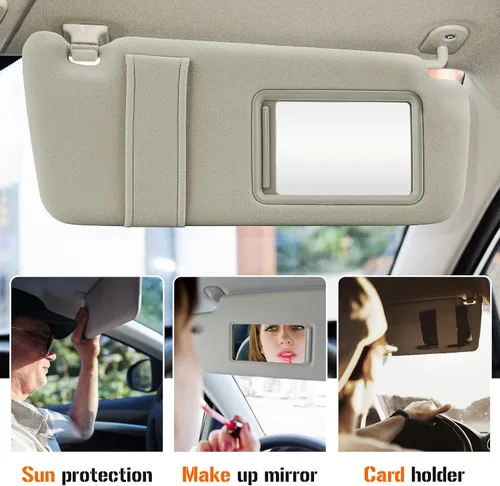 Miniatura 4 de Visera solar para Toyota Camry 2007-2011 sin quemacocos, reemplazo de visera beige para el lado derecho del pasajero 74310-06750-E0