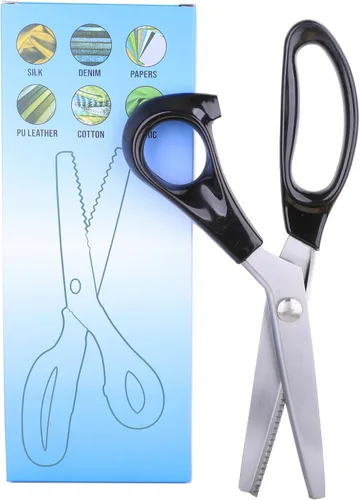 Miniatura 2 de Hui Tong Tijeras para Rosar Fuertes y Afiladas para Tela, Tijeras para Rosar Dentadas y Festoneadas, 3mm, 5mm, 7mm (Dentadas 3mm)