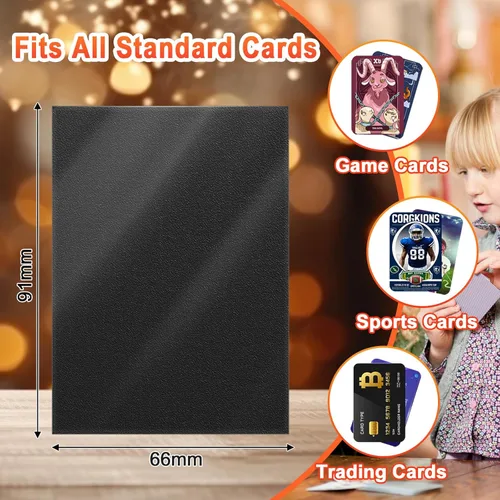 Miniatura 3 de 600 piezas de fundas para tarjetas coleccionables de juegos, fundas protectoras mate para tarjetas de béisbol, tarjetas de juego y tarjetas de 6