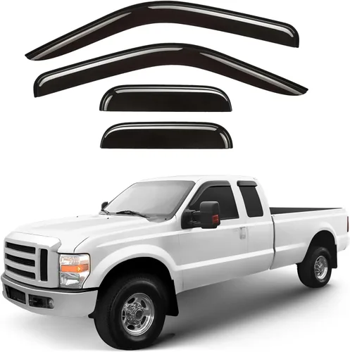 Miniatura 22 de Deflectores de ventana tintados ahumados con cinta adhesiva para ventana lateral, deflectores de lluvia compatibles con Toyota RAV4 2013-2018 - 4