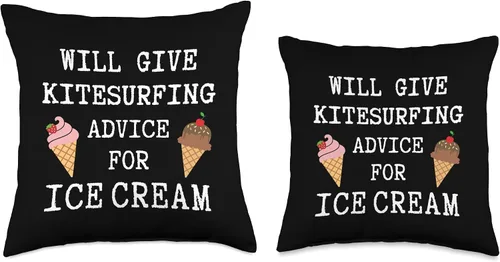 Miniatura 3 de Kitesurfing Gifts Kitesurfer Equipment Kitesurf Advice for Ice Cream - Cojín de kitesurf, 16 x 16, multicolor