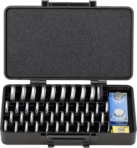 Miniatura 12 de KIWIFOTOS (Paquete de 2) Estuche Organizador de Pilas de Botón CR2032 Sostiene 20 piezas CR2032 CR2025 CR2016 CR2320 CR2325 CR2330 CR2335 CR2354