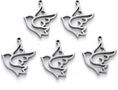 Miniatura 28 de Craftdady Colgantes de eslabones de conector de acero inoxidable, colgantes de mariposa con marco de metal, adornos colgantes para hacer joyas