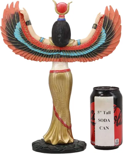 Miniatura 5 de Ebros Gift Diosa egipcia Isis Ra con alas abiertas, 12 pulgadas de alto, Deidad de la maternidad, sabiduría mágica y naturaleza, escultura