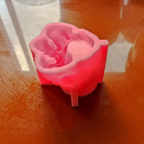 Miniatura 4 de Molde de silicona para macetas suculentas con calavera superpuesta, florero, molde de cemento, yeso, resina epoxi, cepillo, portavelas, molde