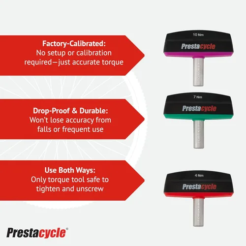 Miniatura 3 de Prestacycle TorqKey T-Handle Herramienta predefinida de par de torsión, opciones: 4Nm, 5Nm, 6Nm, 7Nm, 8Nm, 10Nm, 12Nm
