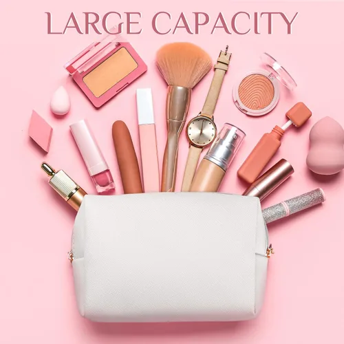 Miniatura 3 de Bolsas de cosméticos a granel de piel sintética para maquillaje, bolsa pequeña, bolsa de aseo de bricolaje, bolsa de aseo personal, organizador
