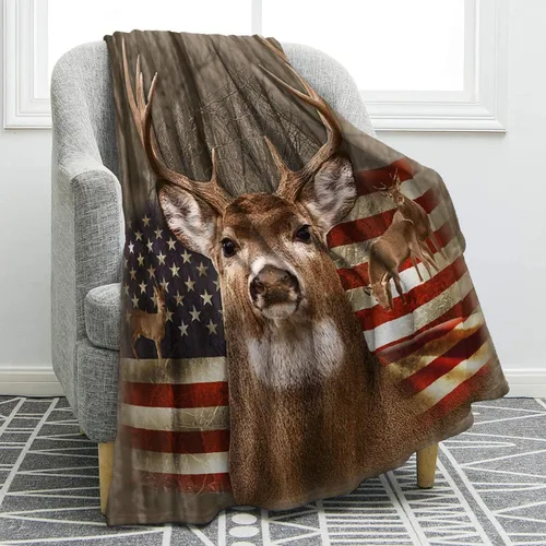 Miniatura 25 de Jekeno Manta de regalo con la bandera estadounidense para hombres y mujeres, mantas de bandera de Estados Unidos para adultos, niños y niñas, Día