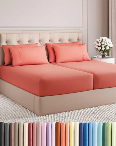 Miniatura 154 de Juego de sábanas Queen de 6 piezas, sábanas tamaño Queen, ropa de cama suave de lujo de hotel, refrescante, cómoda y transpirable, 1 encimera, 1 26