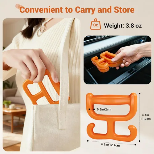 Miniatura 4 de Paquete de 2 bolsas de comestibles con asa para bolsas de plástico, cada una tiene capacidad para 100 libras, duradera, multiusos, resistente
