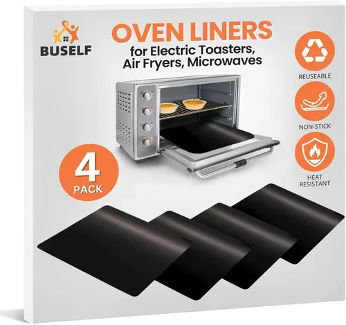 Miniatura 8 de Buself Revestimiento para horno tostador, compatible con Breville, Cuisinart, Black & Decker, Dash y más, revestimientos para freidora de aire
