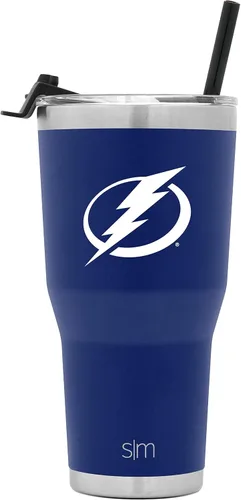 Miniatura 50 de Simple Modern Vaso Cruiser Cruiser con licencia oficial de la NHL Arizona Coyote de 30 onzas, taza de viaje aislada con tapa abatible y popote