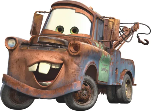 Disney RoomMates RMK1519GM Pixar Cars Mater - Calcomanía de pared gigante para despegar y pegar