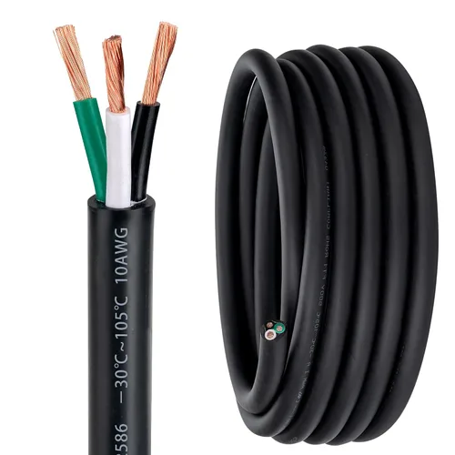 Miniatura 32 de Cable eléctrico calibre 10 con 2 conductores de cobre puro, libres de oxígeno, trenzados, de cloruro de polivinilo, flexible, para tiras